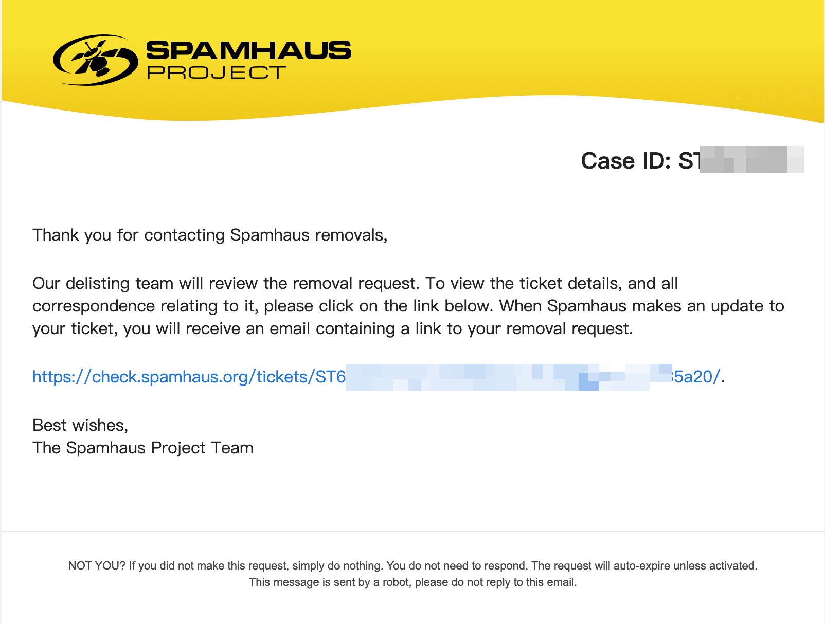 Spamhaus-tickets